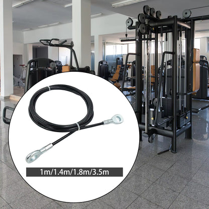 1M/1.4M/1.8M/3.5M Home Gym Cable 5Mm Steel Wire Rope Lifting Equipment Fitness Extension Cable for Lifting Training Pulley