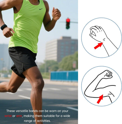5 Pcs Replacement Armband Strap Heart Rate Monitor Band Soft Compatible with OTF, Orange Theory Fitness Adjustable Armband Strap (0.8 X 14.2 Inch)
