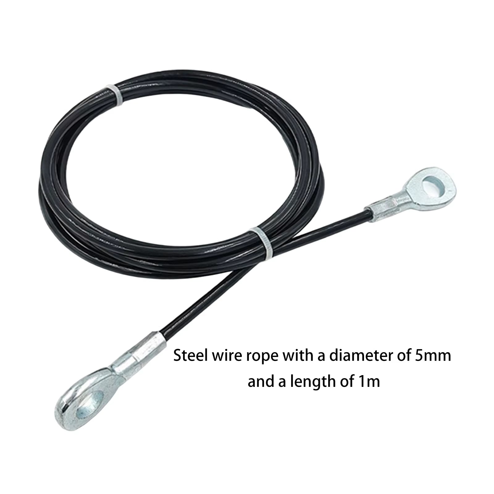 1M/1.4M/1.8M/3.5M Home Gym Cable 5Mm Steel Wire Rope Lifting Equipment Fitness Extension Cable for Lifting Training Pulley