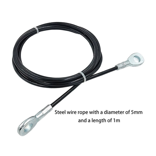 1M/1.4M/1.8M/3.5M Home Gym Cable 5Mm Steel Wire Rope Lifting Equipment Fitness Extension Cable for Lifting Training Pulley